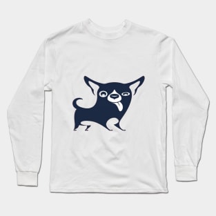 funny chihuahua dog illustration Long Sleeve T-Shirt